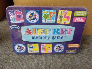 lot 222 image: ALEFBET Memory Game in a Metal Cont...