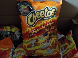 lot 289 image: Case of 10 Bags Cheetos Flamin Hot ...