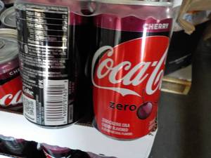 lot 295 image: 2 - 24 packs Coca Cola Cherry Zero ...