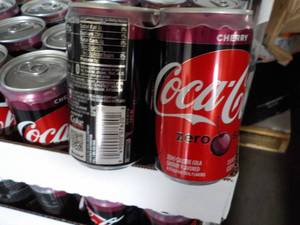 lot 296 image: 2 - 24 packs Coca Cola Cherry Zero ...