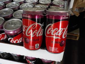 lot 297 image: 2 - 24 packs Coca Cola Cherry Zero ...
