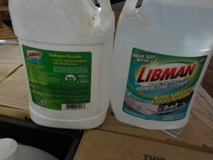 lot 307 image: 3 Gallon Jugs Libman Hydrogen Perox...