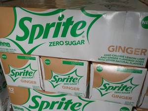 lot 310 image: 4 - 12 packs Sprite Ginger Zero Sug...