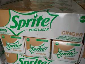 lot 311 image: 4 - 12 packs Sprite Ginger Zero Sug...