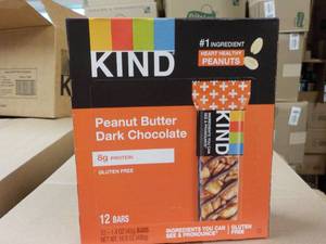 lot 343 image: Box of 12 Kind Peanut Butter Dark C...