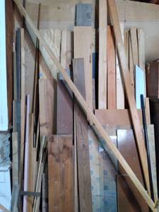 lot 96 image: Large Lot of Wood and Plexiglass Pieces 
