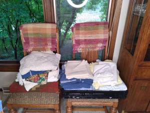 lot 18 image: Large Assortment of Table Sets, Blankets, and More