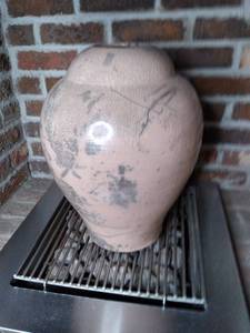 lot 24 image: Dazzling Large Beige Ceramic Urn