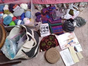 lot 49 image: Large Tote Filled with ALL the Yarn 