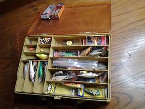 lot 269 image: Plano Tackle Box Loaded with Rapala Items and More 