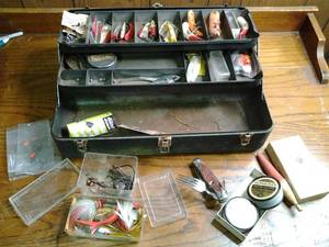 lot 276 image: Plano Dual-Tray Tackle Box Loaded with Accessories 