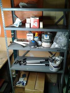 lot 305 image: Industrial 6-Tier Medium Gauge Metal Storage Shelving Unit (No Contents) 