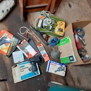 lot 211 image: All the Woodworking Tools and Accessories Glue Gun, Hand Planer, and More