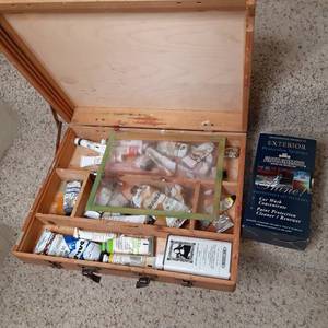 lot 311 image: Vintage Art Case with Paint Kit and Auto Armor Protection Kit 