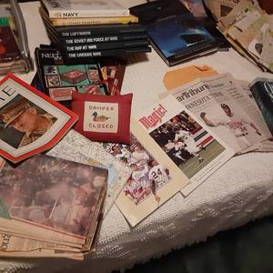 lot 341 image: All the Reading Materials Military, Time Magazine, Music, MN Twins, Etc. 