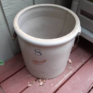 lot 156 image: Vintage 8-Gallon Red Wing Crock with Beautiful Patina 