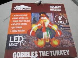 lot 40 image: gobbles the turkey 6 ft hoilday inf...