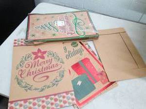lot 46 image: 12 christmas foil kraft gift boxes ...