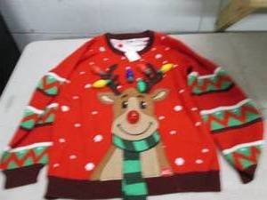 lot 50 image: womens led light up ungly sweater x...