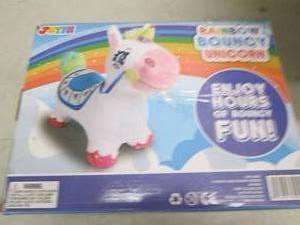 lot 58 image: rainbow bouncy unicorn open box unt...