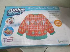 lot 104 image: alpine christmas sweater snow tube ...