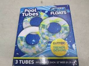 lot 162 image: pool tubes glitter 3 tubes open box...