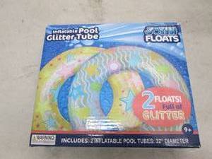 lot 163 image: inflatable pool glitter tubes open ...