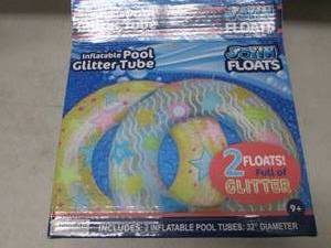 lot 164 image: inflatable pool glitter tubes open ...