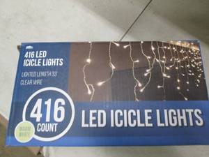 lot 197 image: 416 led icicle lights open box unte...