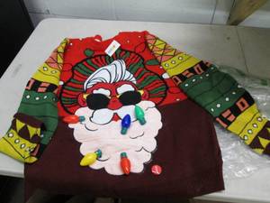 lot 237 image: christmas lighted sweater large ope...
