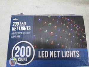 lot 270 image: 200 led net lights multicolor power...