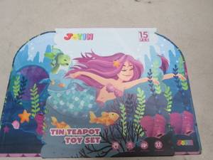 lot 291 image: joyin 15pc tin teapot toy set open ...