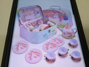 lot 294 image: joyin 15pc tin teapot toy set open ...