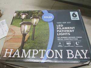 lot 335 image: hampton bay 6 pack solar led filame...