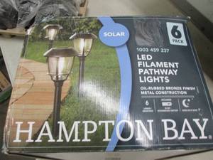 lot 336 image: hampton bay 6 pack solar led filame...