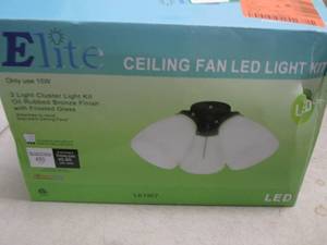 lot 353 image: elite ceiling fan led light kit ope...