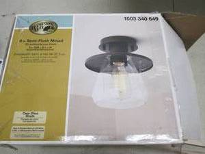 lot 358 image: hampton bay 8 inch semi flush mount...