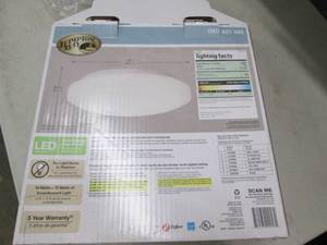 lot 366 image: hampton bay 12 inch smart led flush...