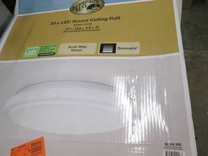 lot 370 image: 20 inch led round ceiling puff open...