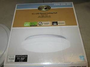 lot 457 image: hampton bay 12 inch led round ceili...