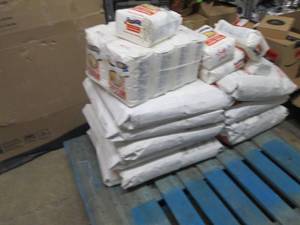 lot 504 image: pallet of cornmeal ...
