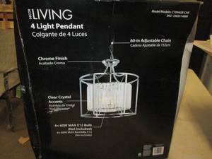 lot 425 image: decor living 4 light pendant open b...