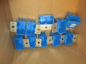 lot 447 image: box of outlet boxes and other elect...
