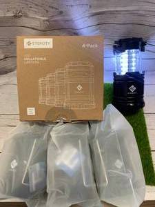lot 33 image: 4 Pack Led Collapsible Lanterns
