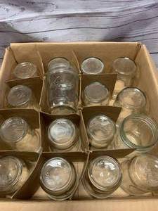 lot 75 image: Lot of 16 Glass Jars