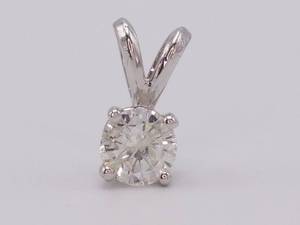 lot 18 image: Sparkling .70 Carat Diamond Pendant in 14k White Gold