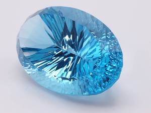 lot 25A image: Gargantuan 72.89 () Carat Natural High Grade Fancy Cut Rich Blue Topaz Gemstone $3,500 Retail