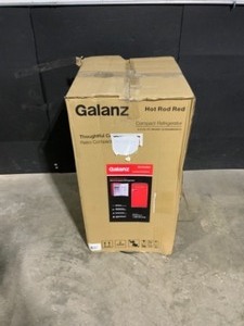 lot 7 image: Galanz 3.3 cu. ft. Retro Mini Fridge Single Door in Hot Rod Red with Chiller, ENERGY STAR. See Pictures