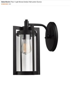 lot 30 image: Globe Electric Outdoor Wall Lanterns & Sconces. Various Kinds. See Pictures