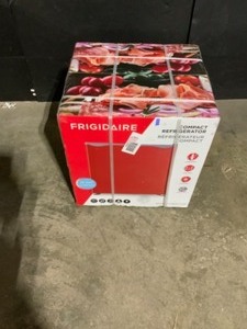 lot 41 image: Frigidaire 1.6 cu. ft. Mini Fridge in Red without Freezer. See Pictures